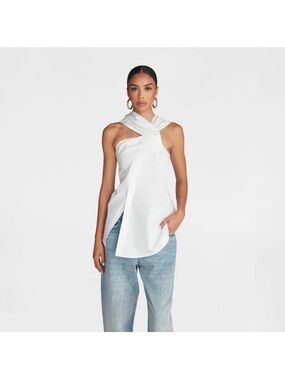 Women’s The Twist Neck Shirt White KBB by Kahlana